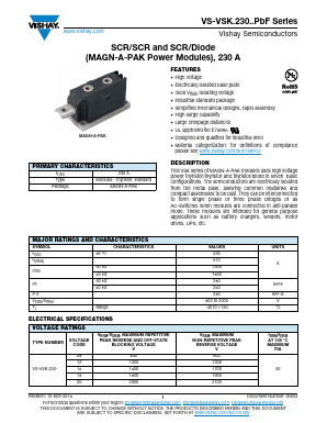 VS-VSKH230-12 Datasheet PDF Vishay Semiconductors