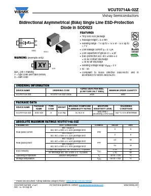 VCUT0714A-02Z Datasheet PDF Vishay Semiconductors