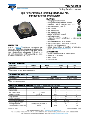 VSMY9854535 Datasheet PDF Vishay Semiconductors