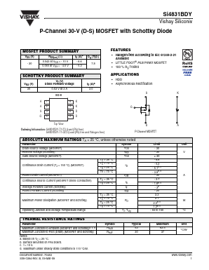 SI4831BDY Datasheet PDF Vishay Semiconductors