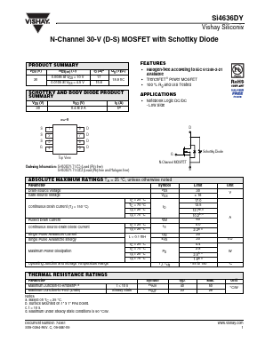 SI4636DY Datasheet PDF Vishay Semiconductors