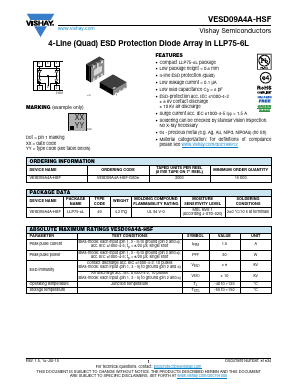 VESD09A4A-HSF Datasheet PDF Vishay Semiconductors