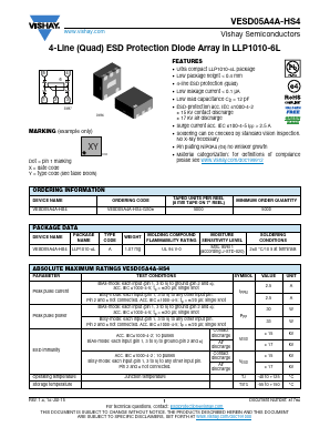 VESD05A4A-HS4-GS08 Datasheet PDF Vishay Semiconductors