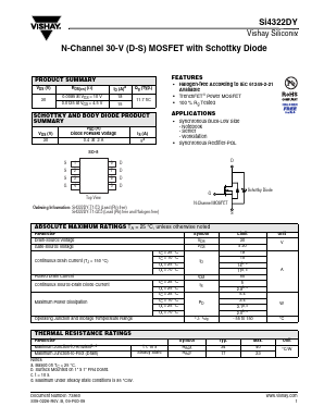 SI4322DY Datasheet PDF Vishay Semiconductors
