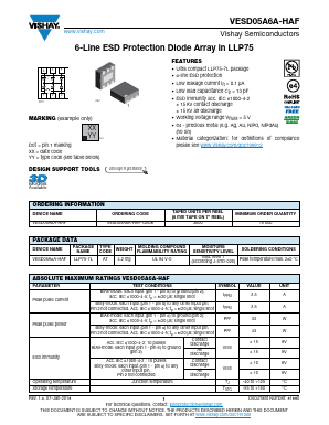 VESD05A6A-HAF-GS08 Datasheet PDF Vishay Semiconductors