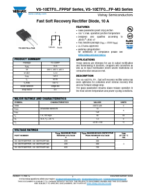 10ETF06FP-M3 Datasheet PDF Vishay Semiconductors