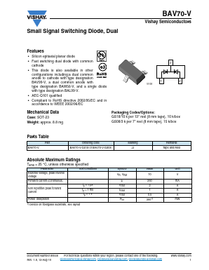 BAV70-V Datasheet PDF Vishay Semiconductors