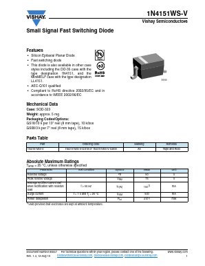 1N4151WS-V Datasheet PDF Vishay Semiconductors