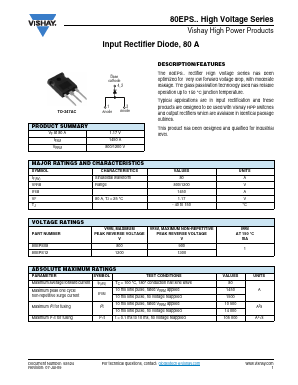 VS-80EPS08PBF Datasheet PDF Vishay Semiconductors
