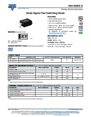 1N4148WS-G3-08 Datasheet PDF Vishay Semiconductors