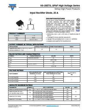 VS-25ETS08SPBF Datasheet PDF Vishay Semiconductors