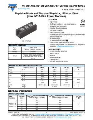 VS-VSK142PBF Datasheet PDF Vishay Semiconductors