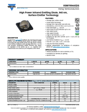 VSMY99445DS Datasheet PDF Vishay Semiconductors