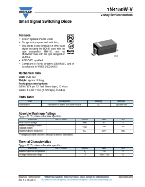1N4150W-V Datasheet PDF Vishay Semiconductors