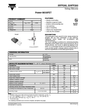 IRFP260PBF Datasheet PDF Vishay Semiconductors