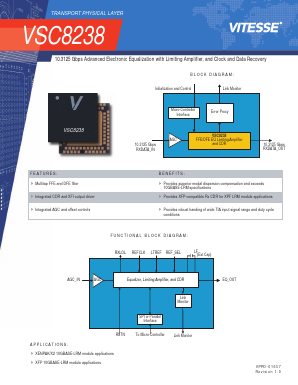 VSC8238 Datasheet PDF Vitesse Semiconductor