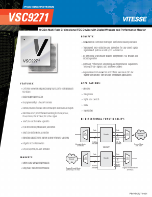 VSC9271 Datasheet PDF Vitesse Semiconductor