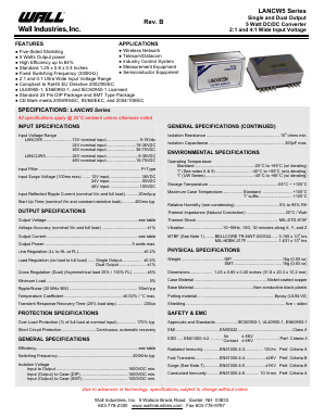 LANCW5 Datasheet PDF Wall Industries,Inc.