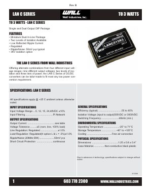 LANC505R Datasheet PDF Wall Industries,Inc.
