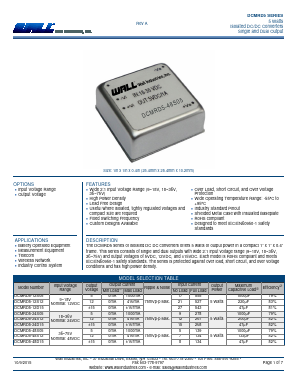 DCMRD5-48D15 Datasheet PDF Wall Industries,Inc.