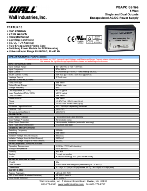 PSAPC Datasheet PDF Wall Industries,Inc.