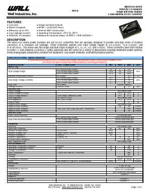 MDHU1212ND2 Datasheet PDF Wall Industries,Inc.