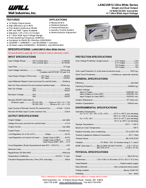 LANCUW12 Datasheet PDF Wall Industries,Inc.