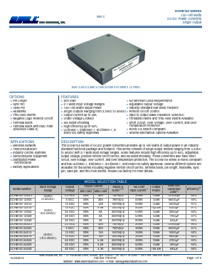 DCHB150-48S05 Datasheet PDF Wall Industries,Inc.