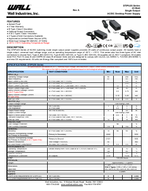 DTIPU25 Datasheet PDF Wall Industries,Inc.