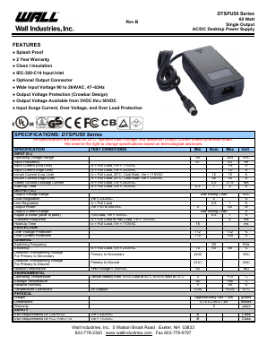 DTSPU50-5 Datasheet PDF Wall Industries,Inc.