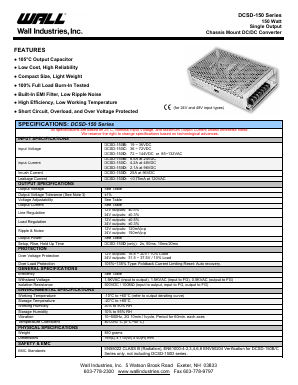 DCSD-150B-24 Datasheet PDF Wall Industries,Inc.
