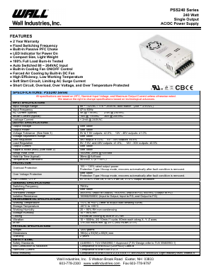 PSS240 Datasheet PDF Wall Industries,Inc.
