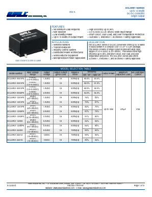 DCLSR01-05S1P5 Datasheet PDF Wall Industries,Inc.