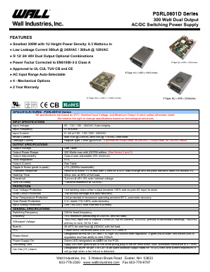 PSRL0601DX-0548 Datasheet PDF Wall Industries,Inc.