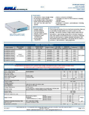 DCHBU200-72S28-PTH Datasheet PDF Wall Industries,Inc.