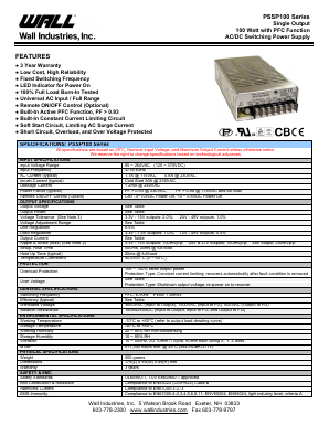 PSSP100-48 Datasheet PDF Wall Industries,Inc.