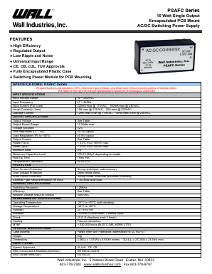 PSAFC-5S Datasheet PDF Wall Industries,Inc.