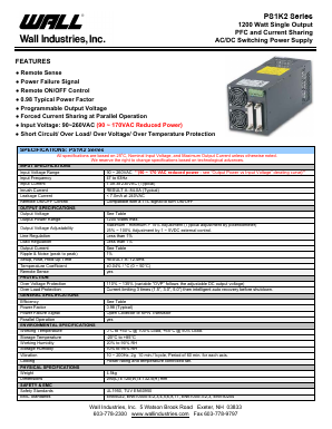 PS1K2S-P036 Datasheet PDF Wall Industries,Inc.
