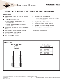 WME128K8-140DEQA Datasheet PDF White Electronic Designs Corporation