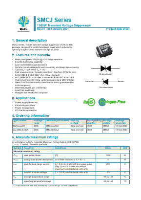 SMCJ10CA Datasheet PDF WeEn Semiconductors