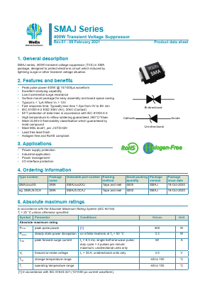 SMAJ11A Datasheet PDF WeEn Semiconductors