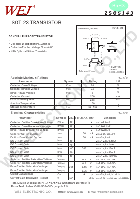 C5343 Datasheet PDF WEJ ELECTRONIC CO.