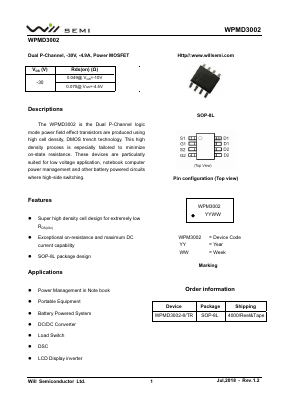 WPMD3002-8/TR Datasheet PDF Will Semiconductor Ltd.