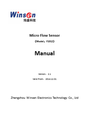 F1012 Datasheet PDF Zhengzhou Winsen Electronics Technology Co., Ltd.