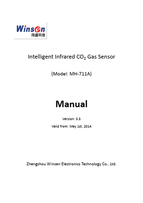 MH-711A Datasheet PDF Zhengzhou Winsen Electronics Technology Co., Ltd.