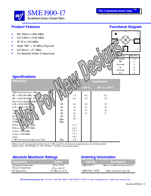 SME1900-17 Datasheet PDF WJ Communications => Triquint