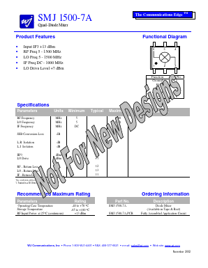 SMJ1500-7A Datasheet PDF WJ Communications => Triquint