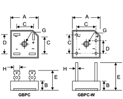 GBPC3510W-LF Datasheet PDF Won-Top Electronics