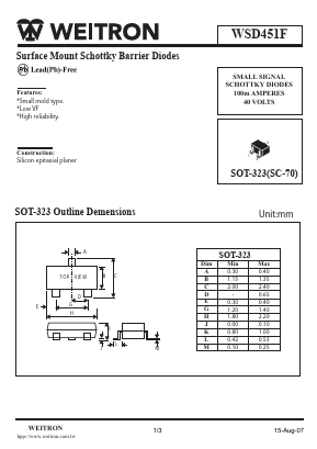 WSD451F Datasheet PDF Weitron Technology