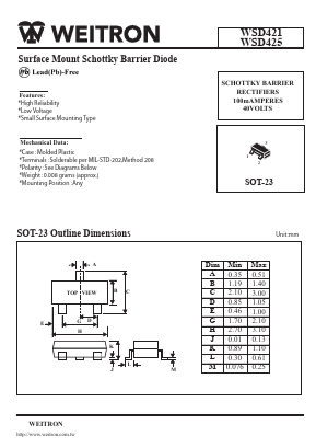 WSD421 Datasheet PDF Weitron Technology